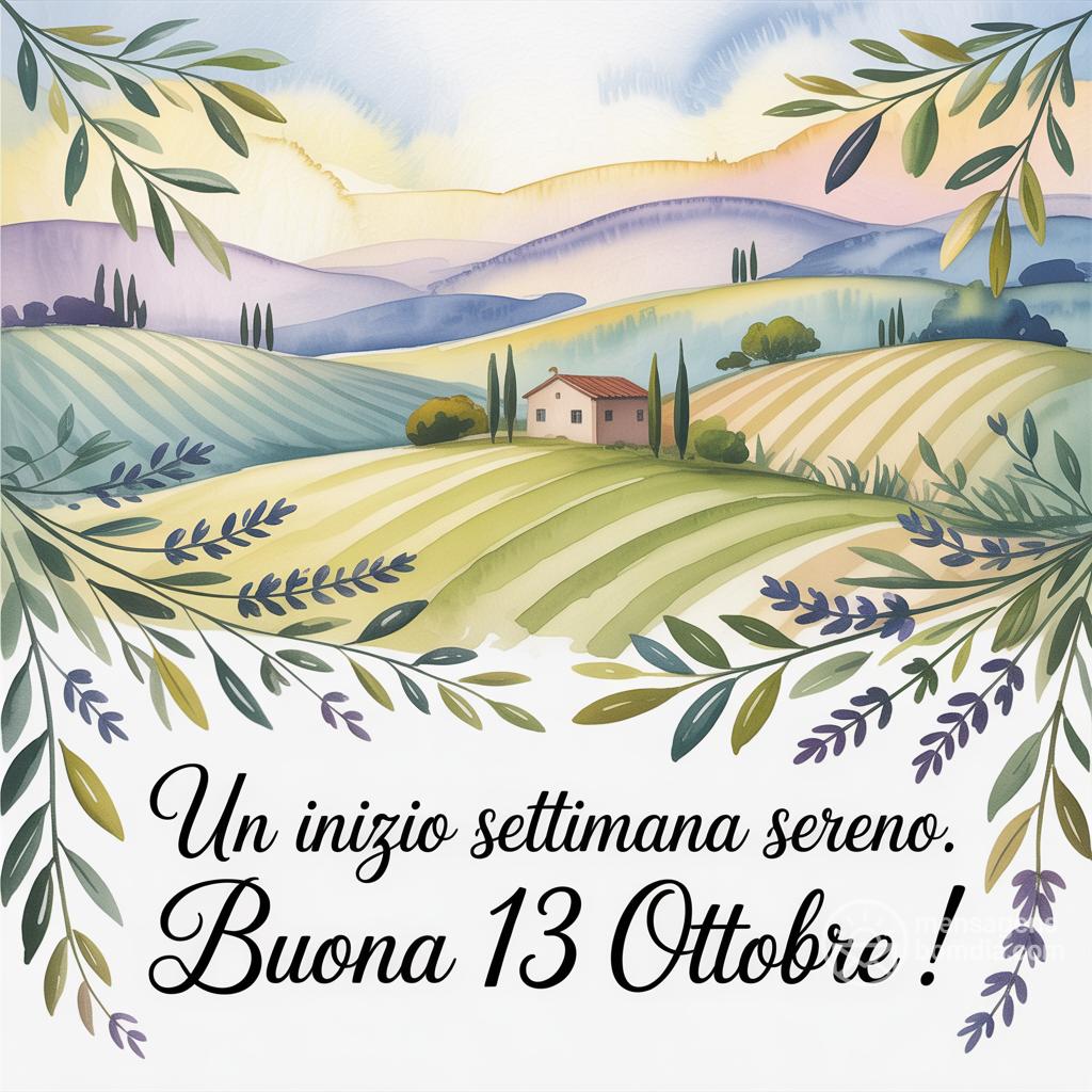 Un inizio settimana sereno. Buona  13 ottobre !