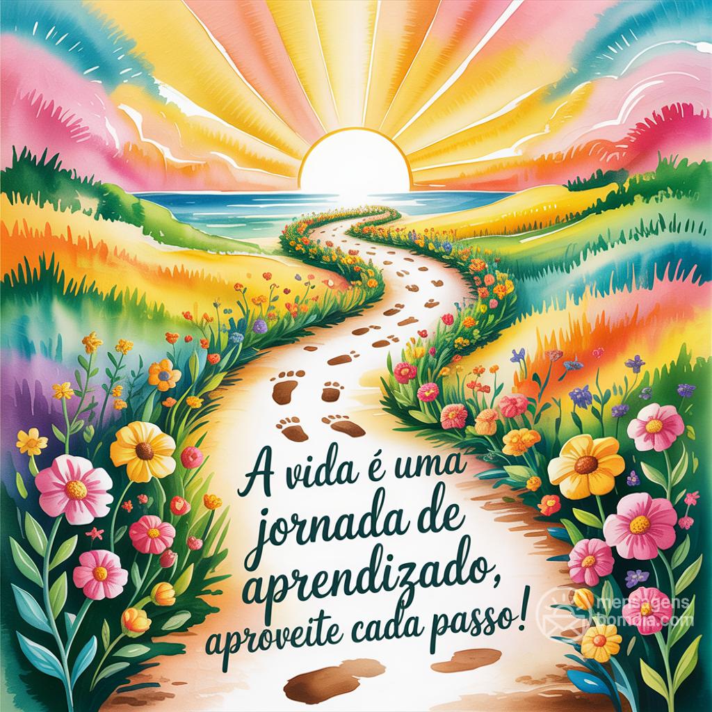 A vida é uma jornada de aprendizado, aproveite cada passo!