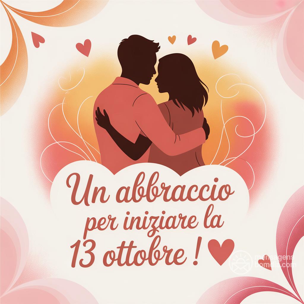 Un abbraccio per iniziare la  13 ottobre ! ❤️