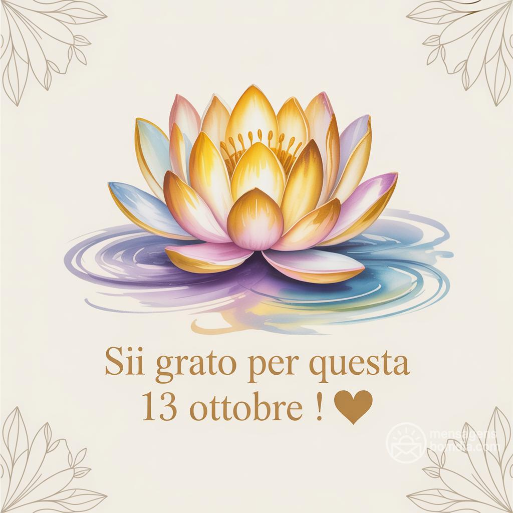 Sii grato per questa  13 ottobre ! 🙏