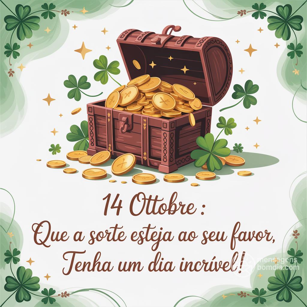 , 14 Ottobre : que a sorte esteja ao seu favor. Tenha um dia incrível!