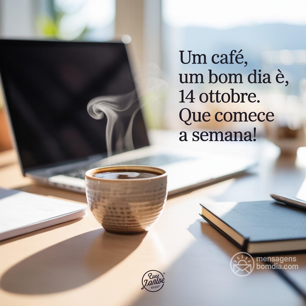 Um café, um bom dia e a , 14 Ottobre . Que comece a semana!