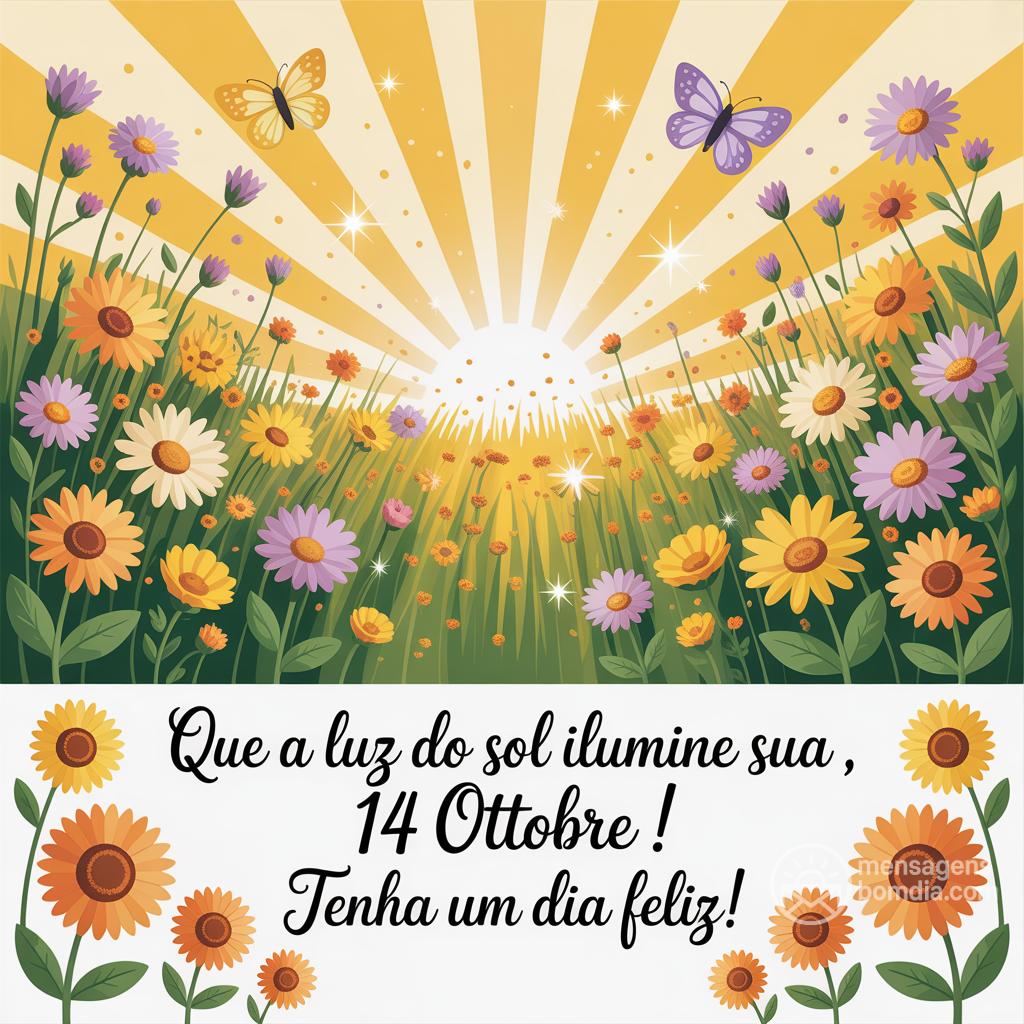 Que a luz do sol ilumine sua , 14 Ottobre ! Tenha um dia feliz!