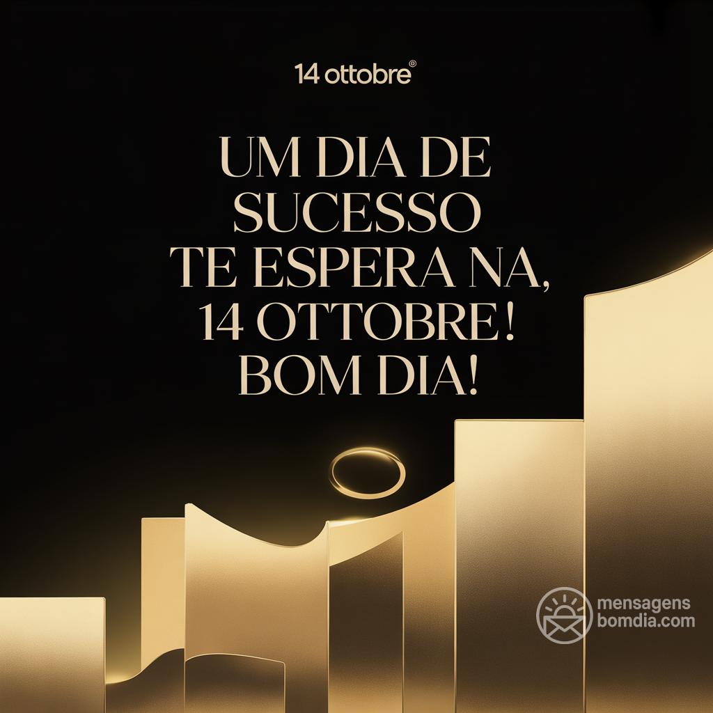 Um dia de sucesso te espera na , 14 Ottobre ! Bom dia!