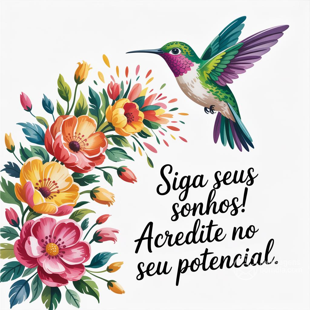 Siga seus sonhos! Acredite no seu potencial.