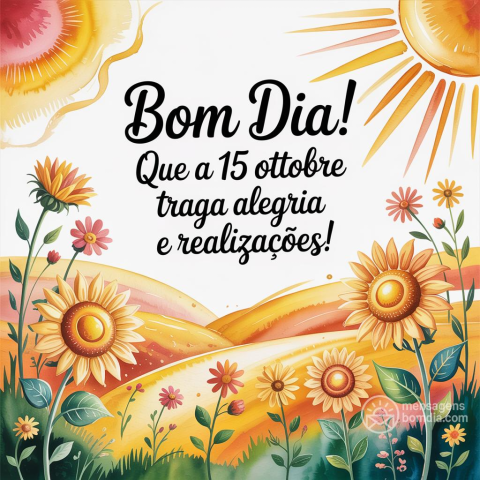Bom Dia e Boa Mercoledì, 15 de Outubro de 2025!