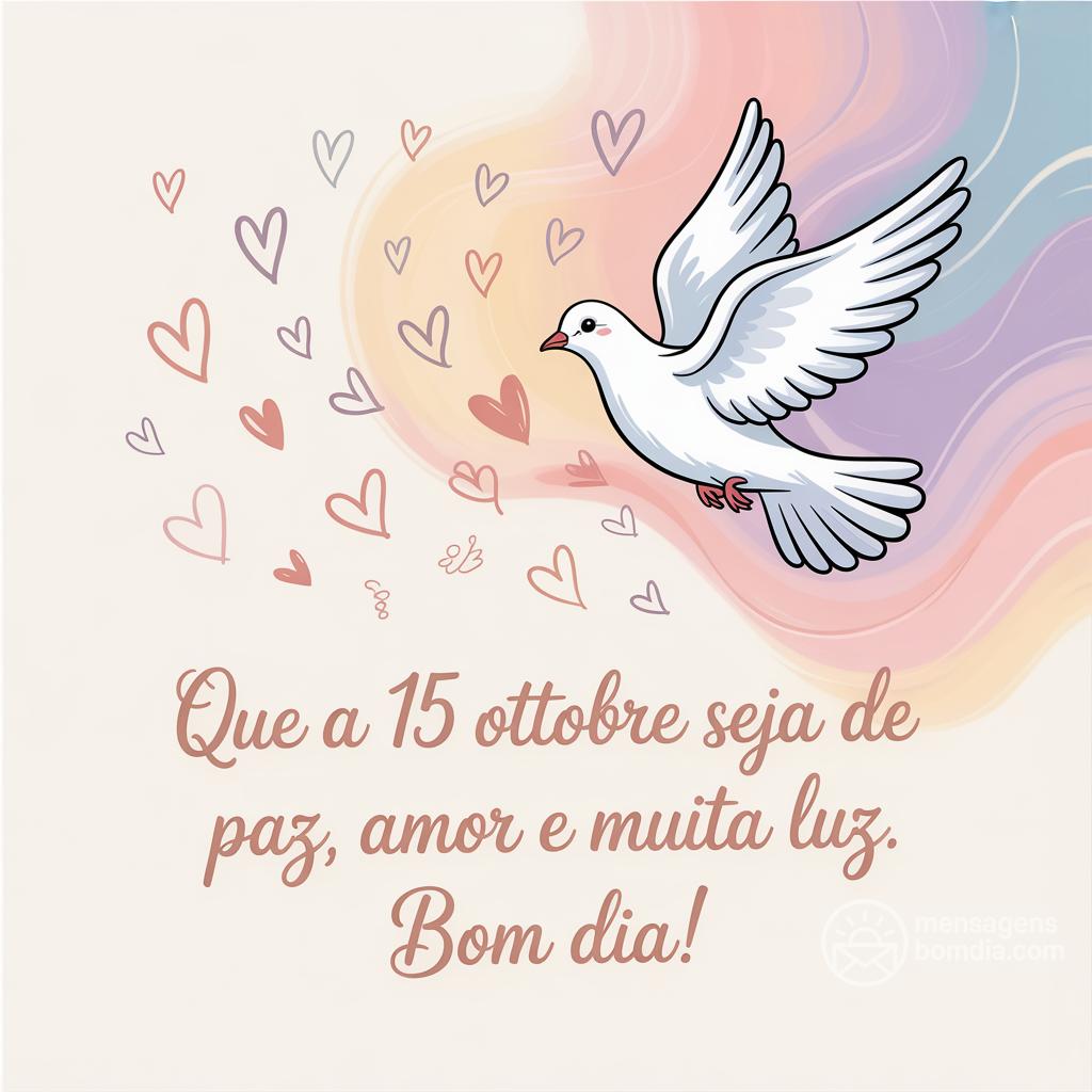 Que a  15 ottobre  seja de paz, amor e muita luz. Bom dia!