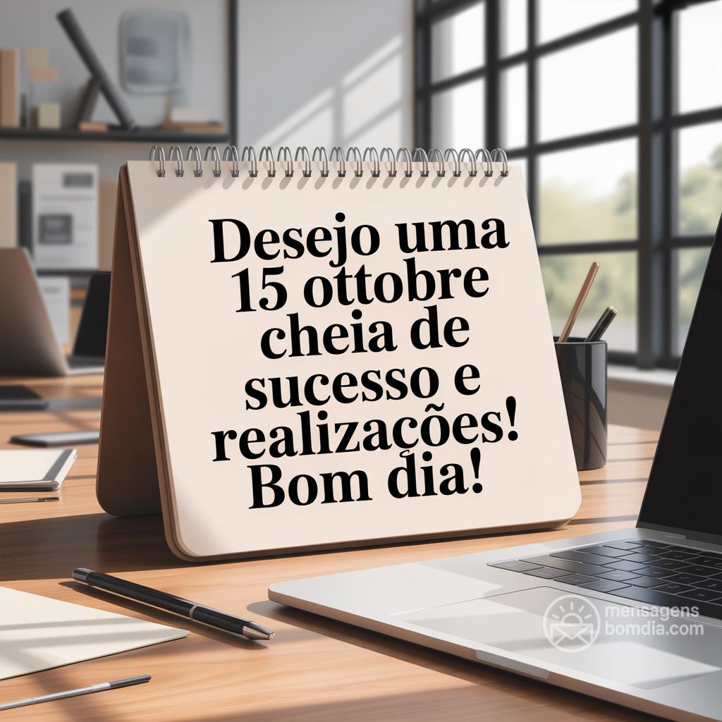 Desejo uma  15 ottobre  cheia de sucesso e realizações! Bom dia!