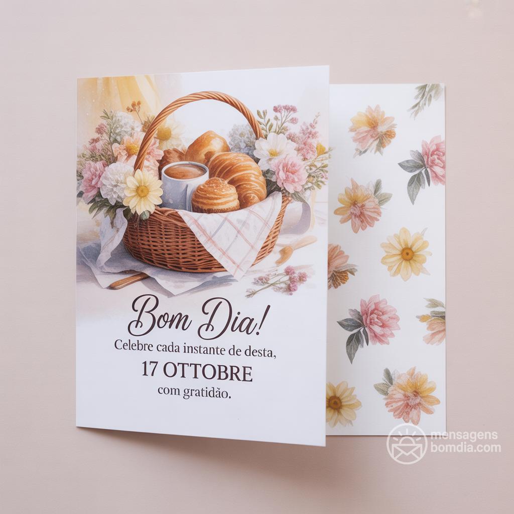 Bom dia! Celebre cada instante desta , 17 ottobre  com gratidão.