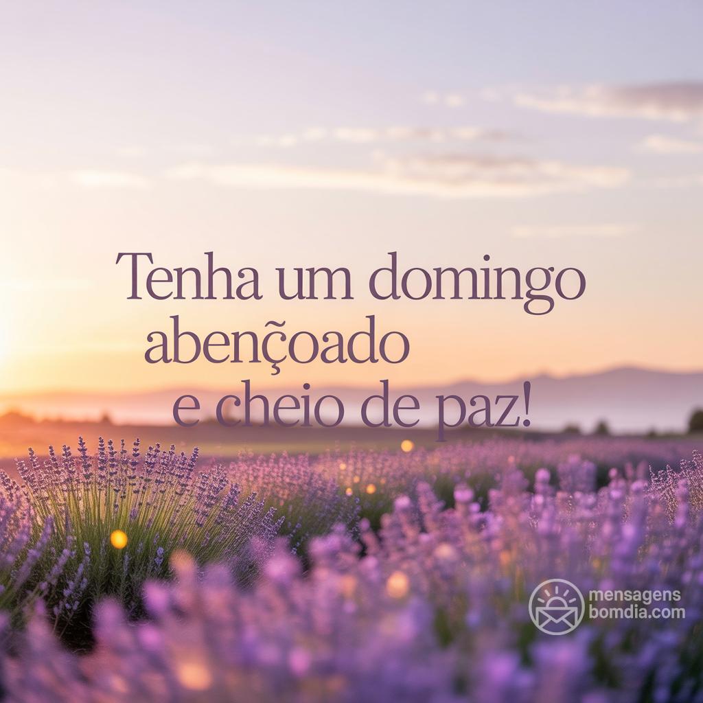Tenha um domingo abençoado e cheio de paz!