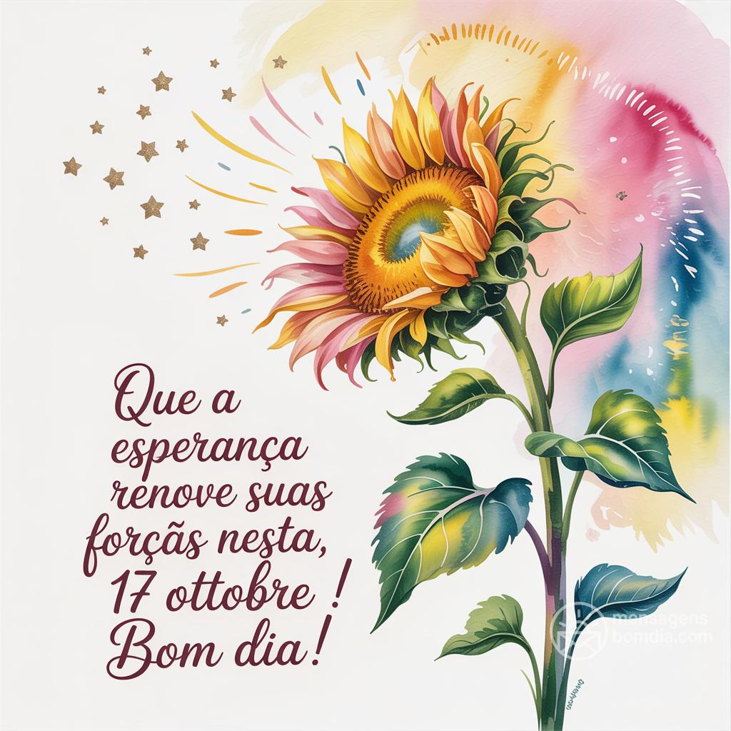 Que a esperança renove suas forças nesta , 17 ottobre ! Bom dia!