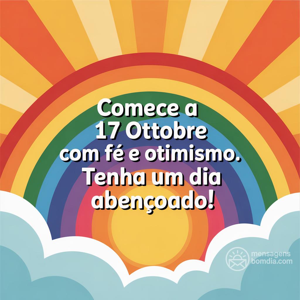 Comece a  17 ottobre  com fé e otimismo. Tenha um dia abençoado!