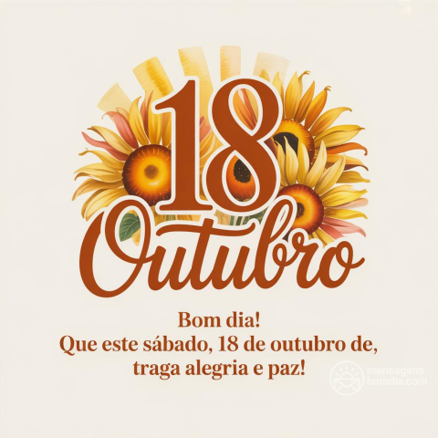 Bom dia e Boa Sabato, 18 de Outubro de 2025: Um Dia Especial!