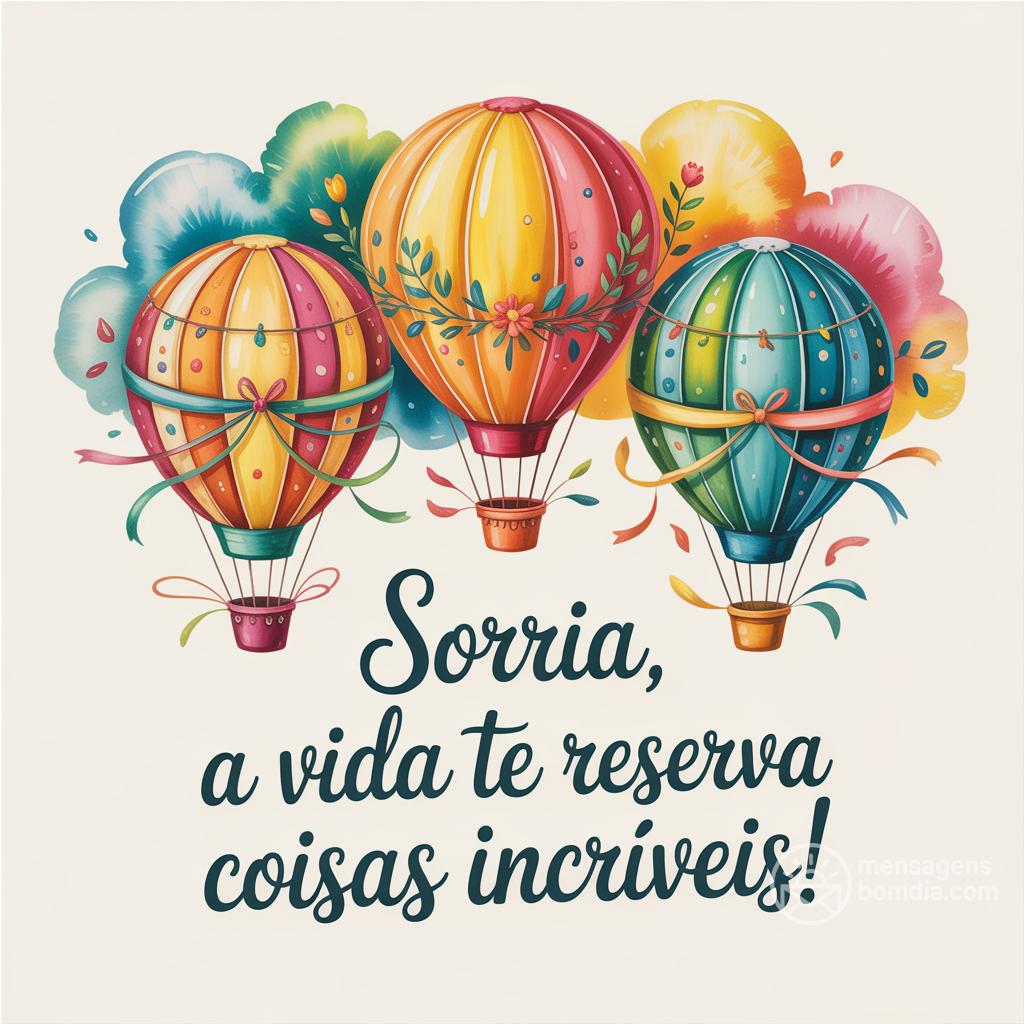 Sorria, a vida te reserva coisas incríveis!
