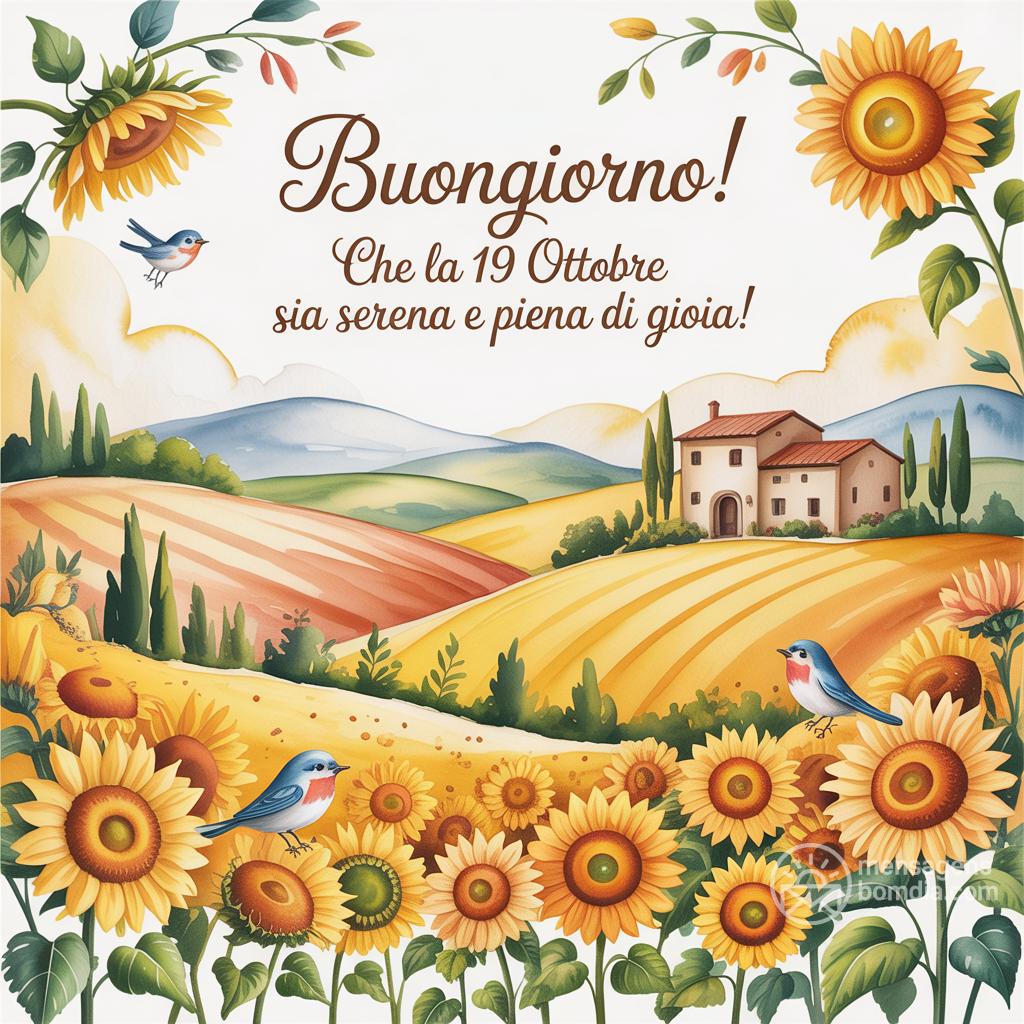 Buongiorno! Che la  19 ottobre  sia serena e piena di gioia!