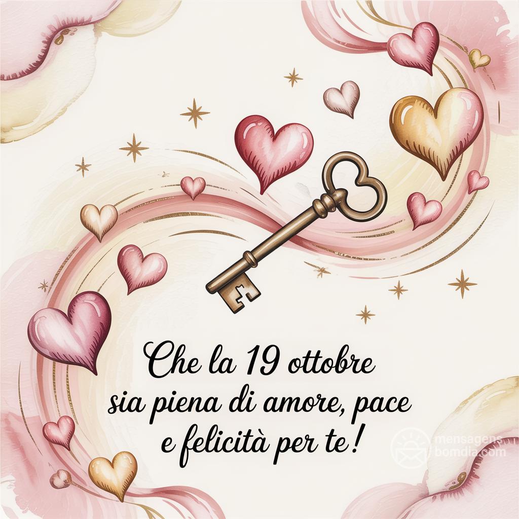 Che la  19 ottobre  sia piena di amore, pace e felicità per te!