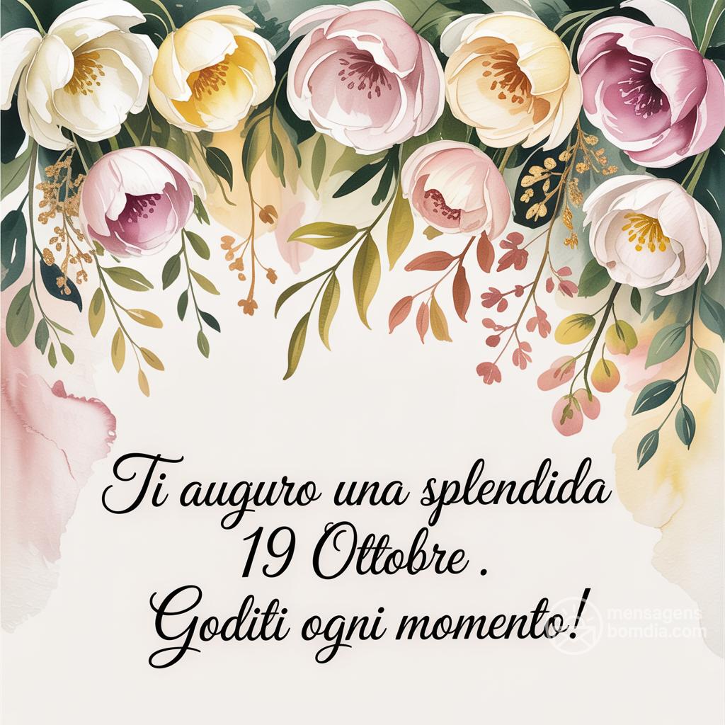Ti auguro una splendida  19 ottobre . Goditi ogni momento!