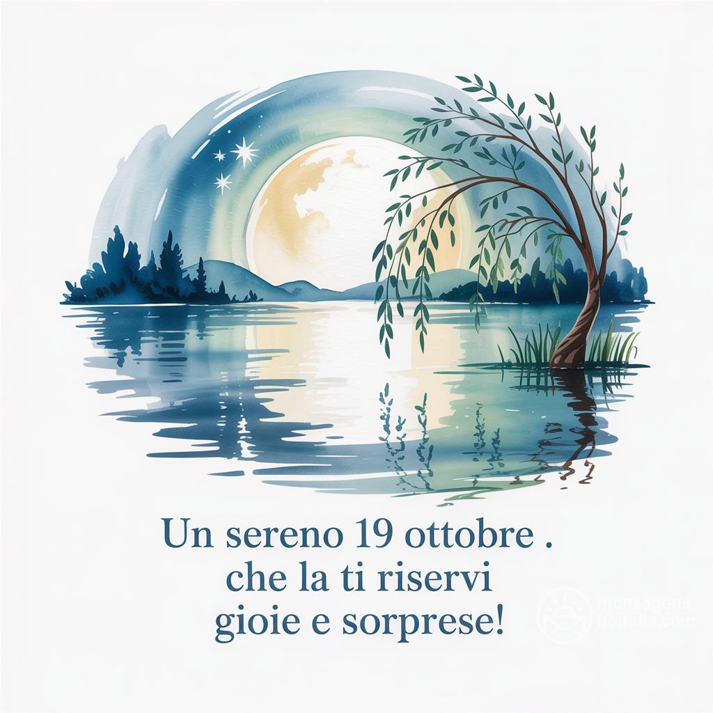 Un sereno 19 ottobre . Che la  ti riservi gioie e sorprese!