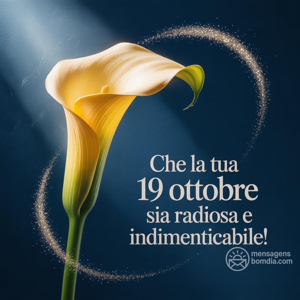 Che la tua  19 ottobre  sia radiosa e indimenticabile!