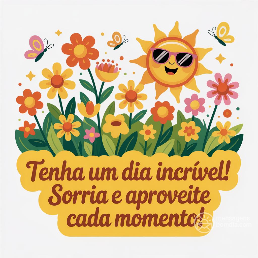 Tenha um dia incrível! Sorria e aproveite cada momento!
