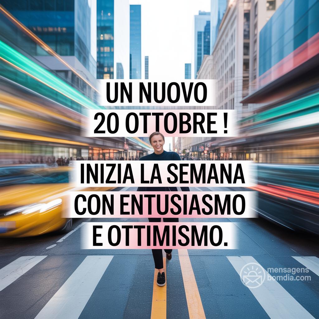 Un nuovo  20 ottobre ! Inizia la semana con entusiasmo e ottimismo.