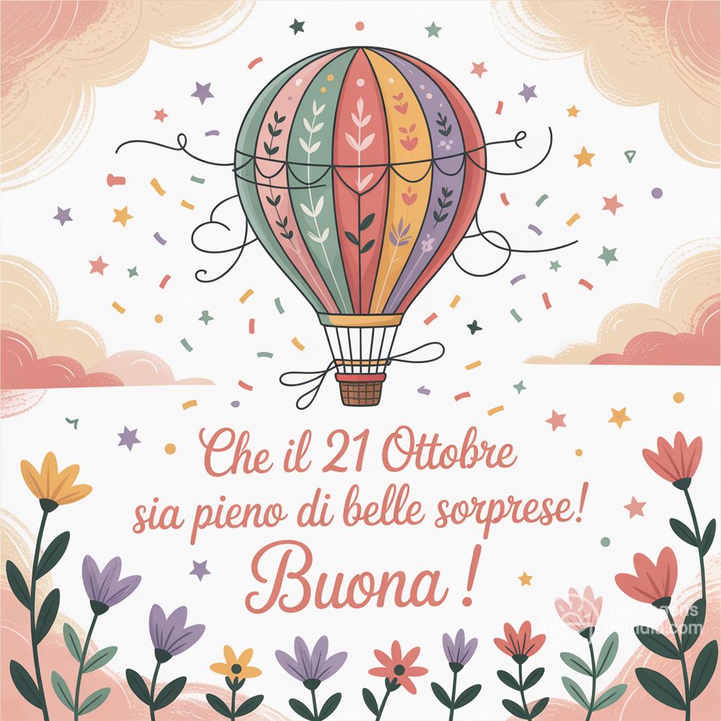Che il 21 ottobre  sia pieno di belle sorprese! Buona !