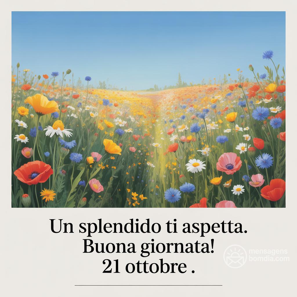 Un  splendido ti aspetta. Buona giornata! 21 ottobre .