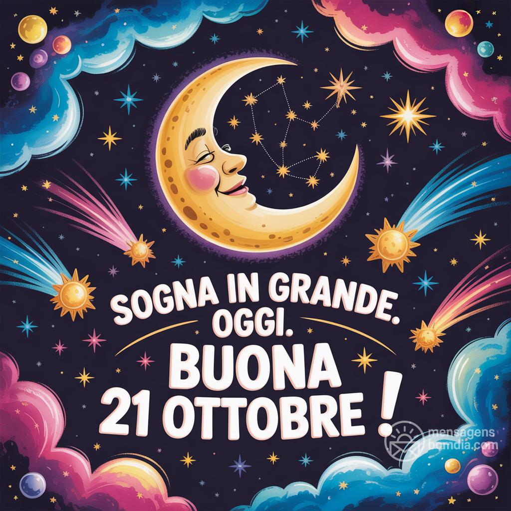 Sogna in grande oggi. Buona  21 ottobre !