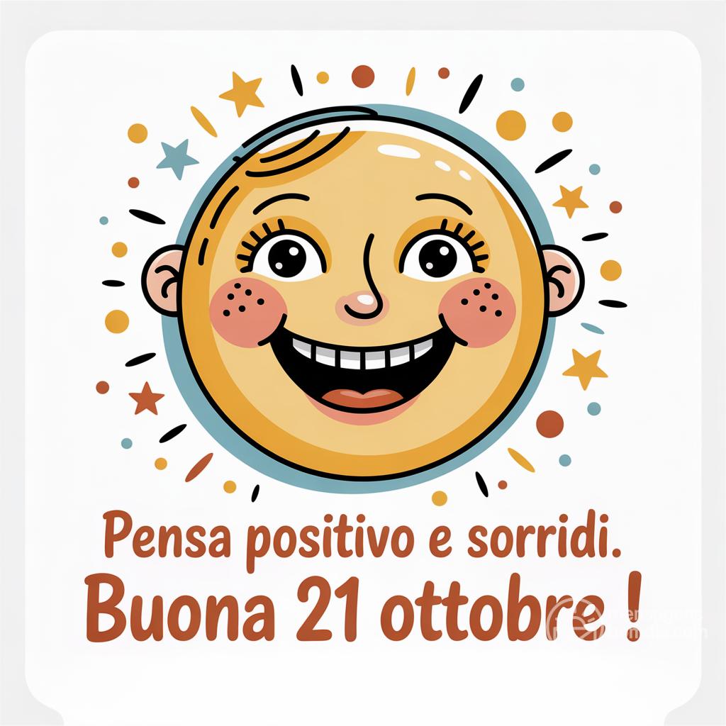 Pensa positivo e sorridi. Buona  21 ottobre !