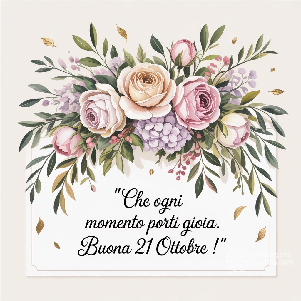 Che ogni momento porti gioia. Buona  21 ottobre !