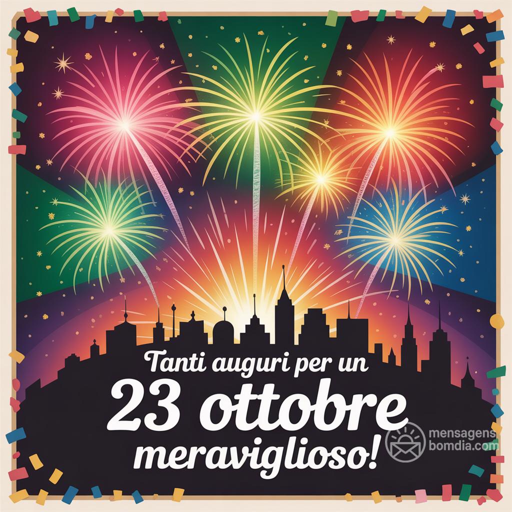 Tanti auguri per un  23 ottobre  meraviglioso!