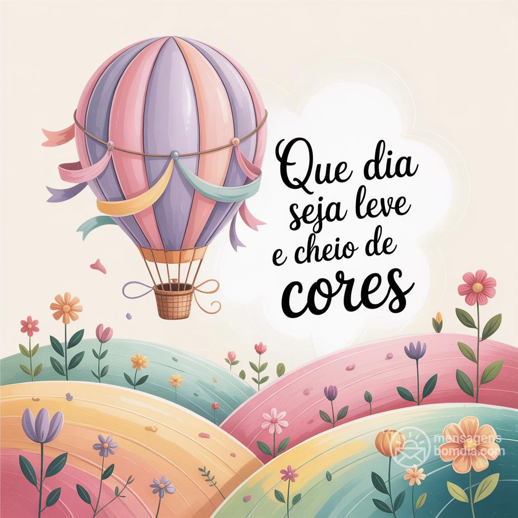 Que seu dia seja leve e cheio de cores
