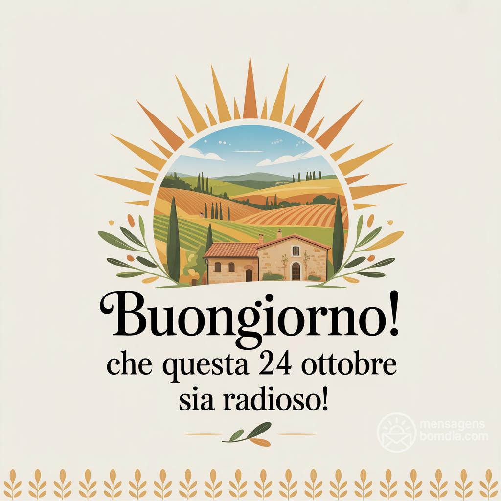 Buongiorno! Che questa  24 ottobre  sia radioso!