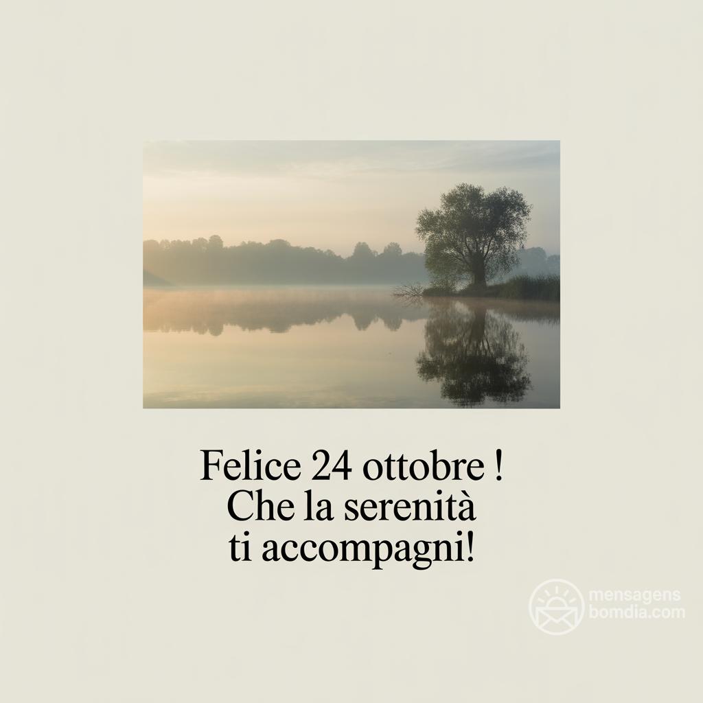 Felice  24 ottobre ! Che la serenità ti accompagni!