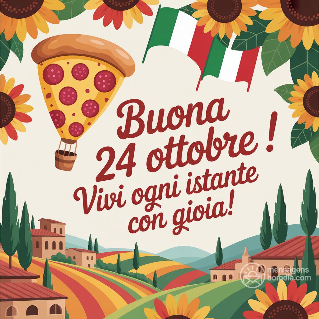 Buona  24 ottobre ! Vivi ogni istante con gioia!