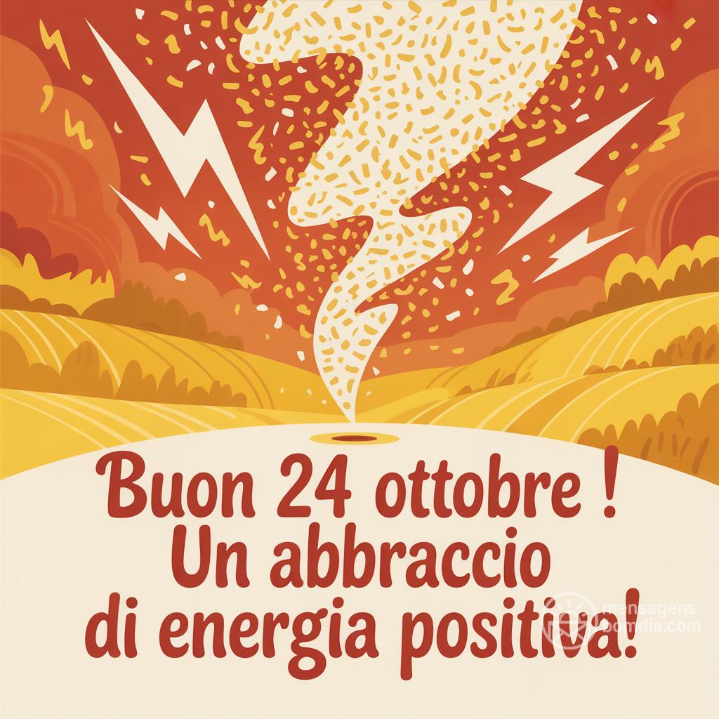 Buon  24 ottobre ! Un abbraccio di energia positiva!
