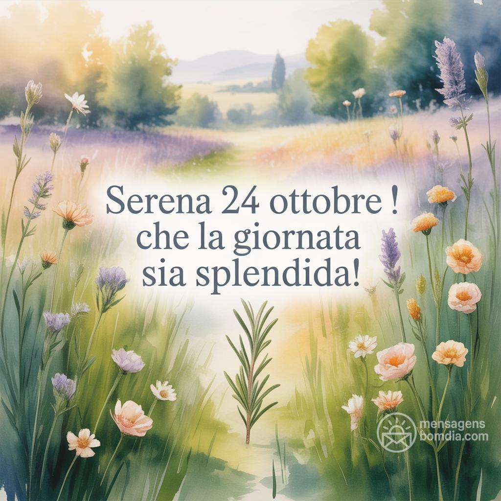 Serena  24 ottobre ! Che la giornata sia splendida!