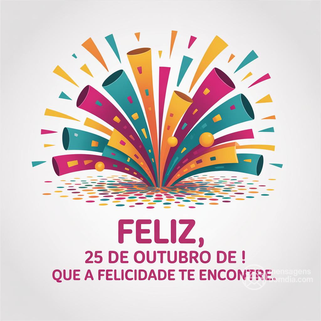 Feliz , 25 de outubro de ! Que a felicidade te encontre.