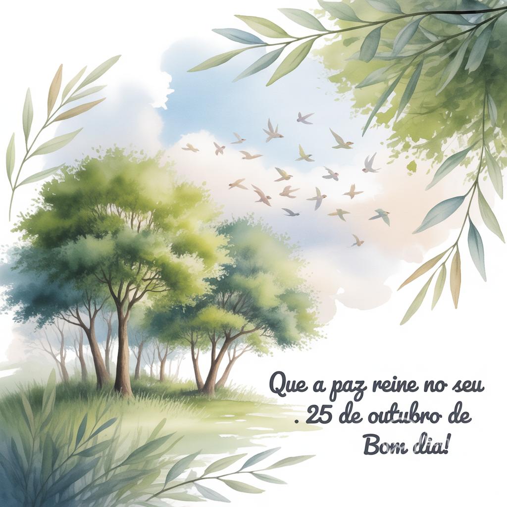 Que a paz reine no seu , 25 de outubro de . Bom dia!
