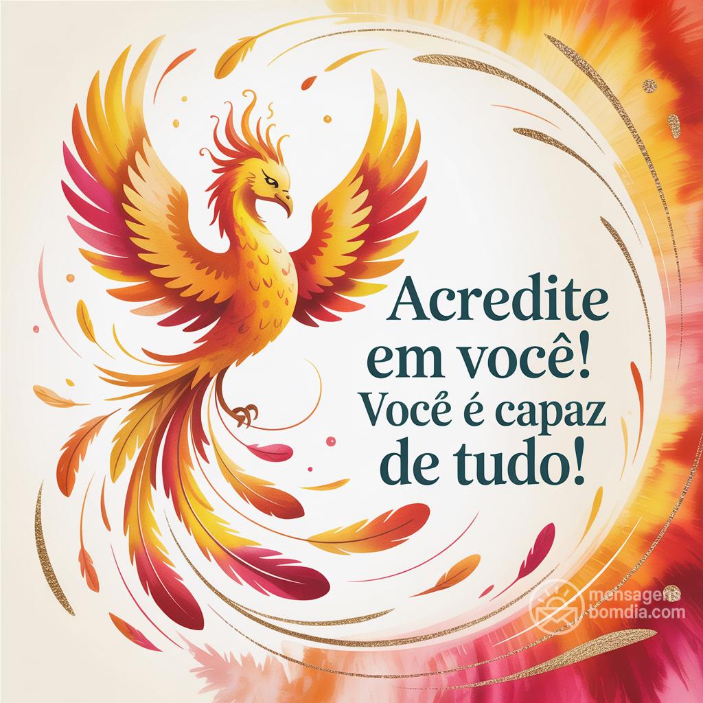 Acredite em você! Você é capaz de tudo!