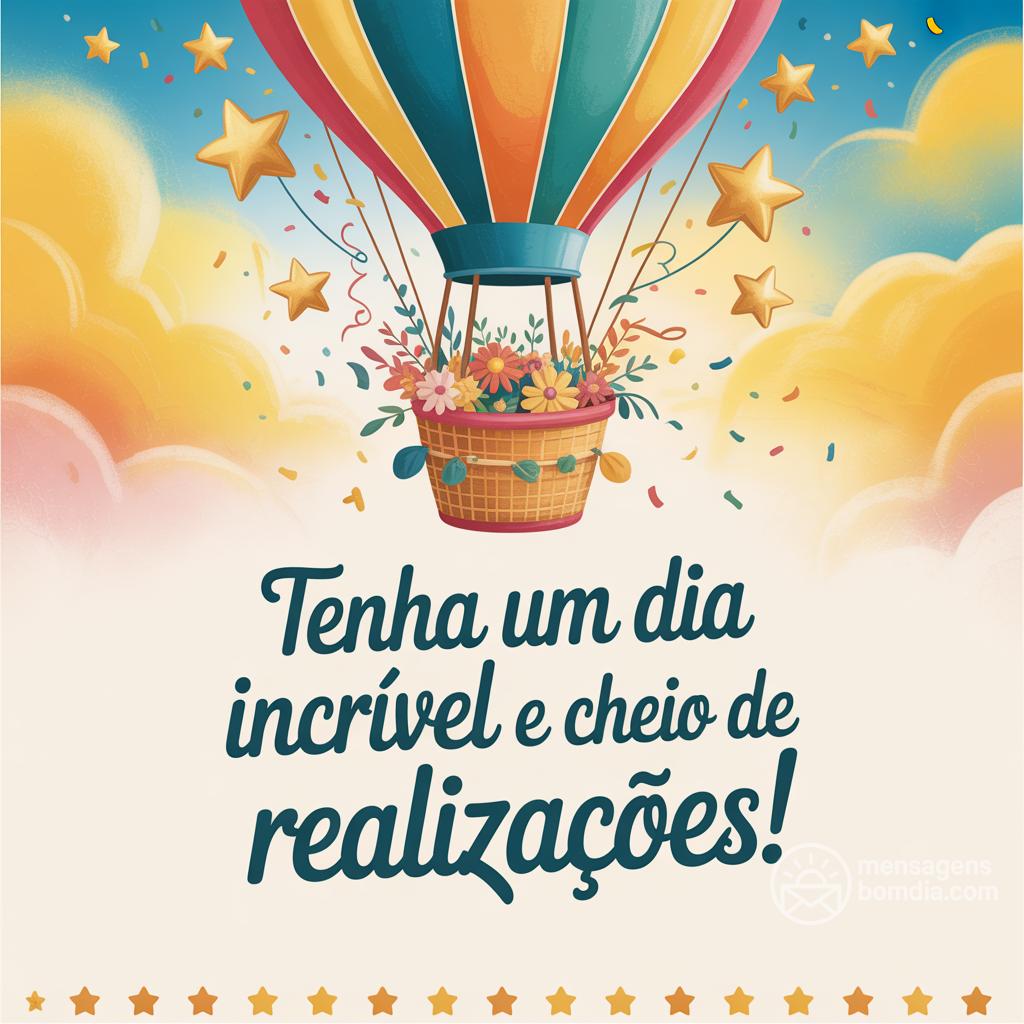 Tenha um dia incrível e cheio de realizações!