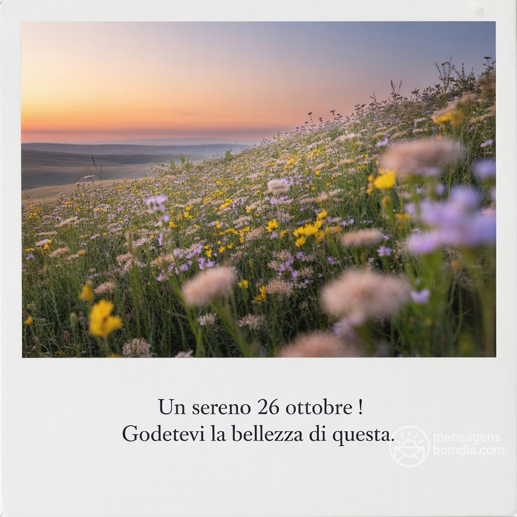 Un sereno 26 Ottobre ! Godetevi la bellezza di questa .