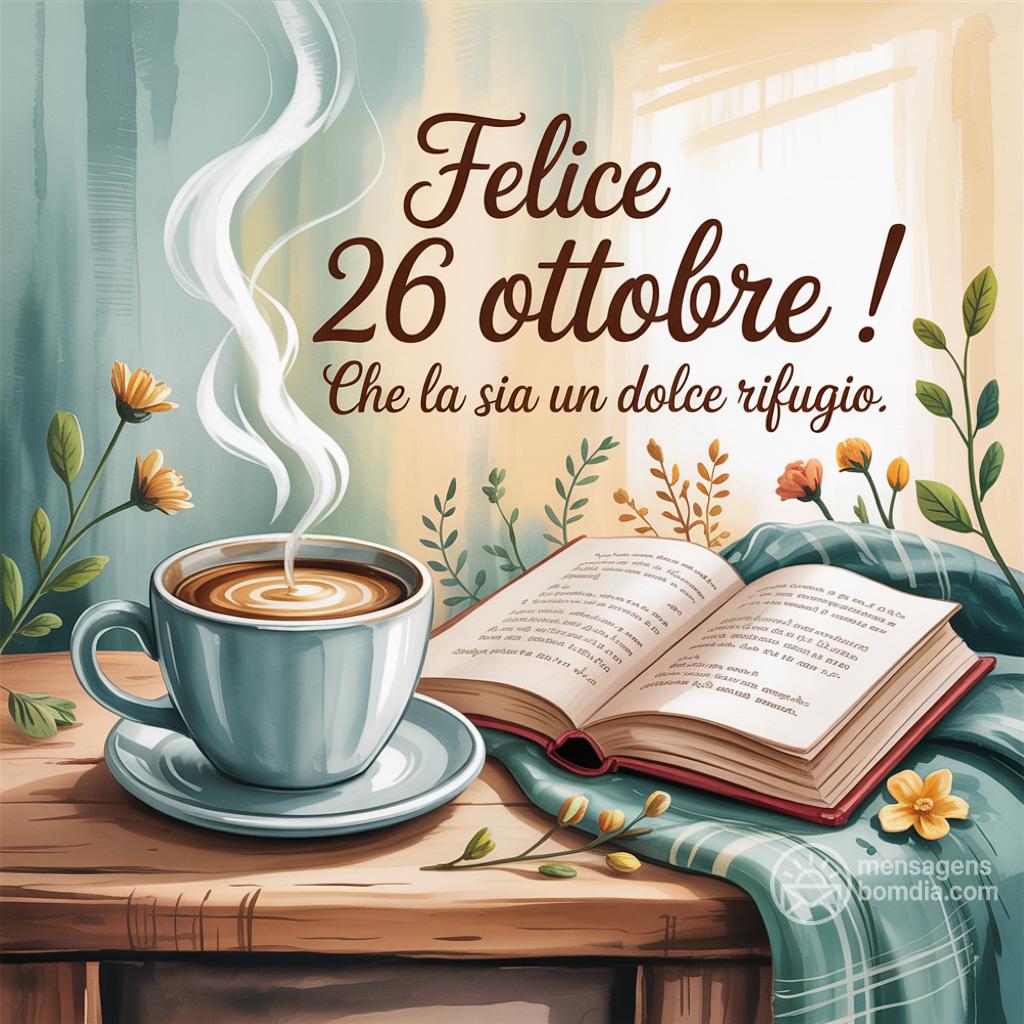 Felice 26 Ottobre ! Che la  sia un dolce rifugio.