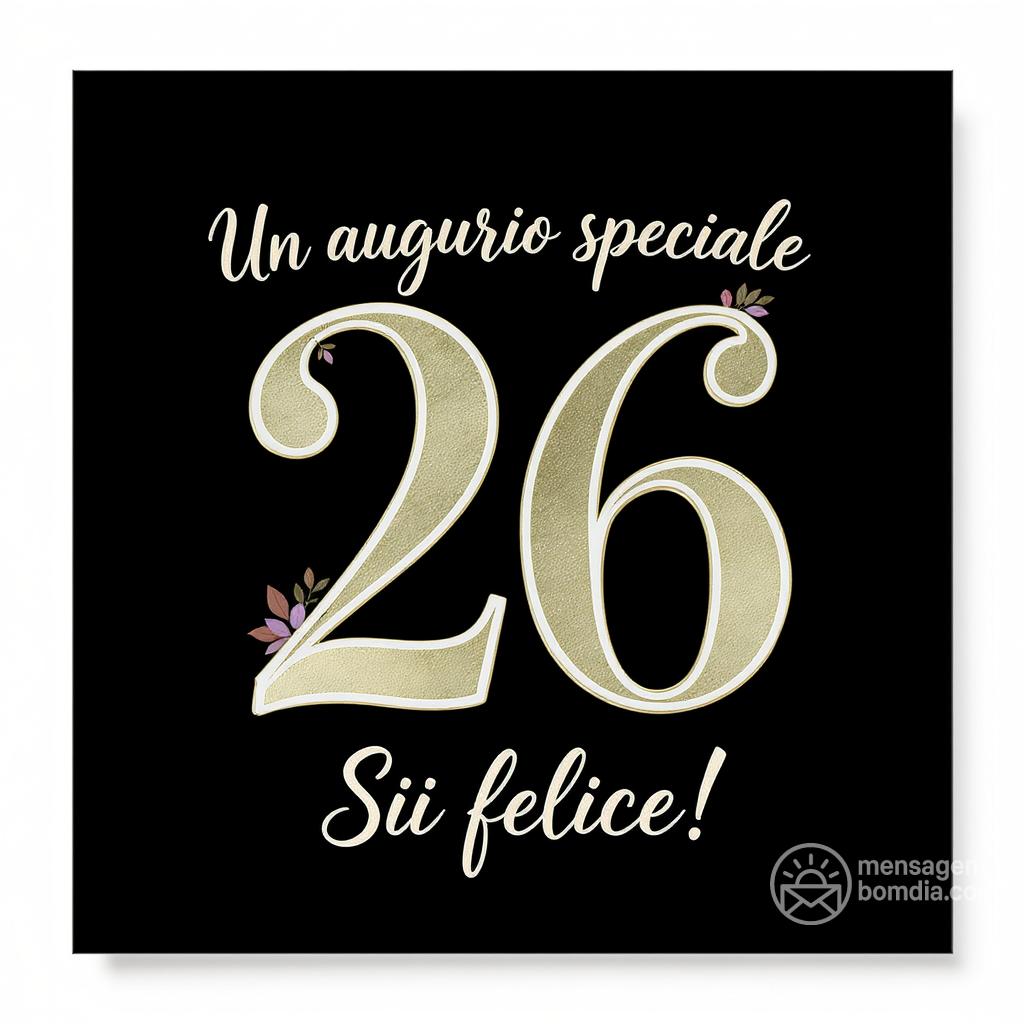 Un augurio speciale per la tua  26 Ottobre ! Sii felice!