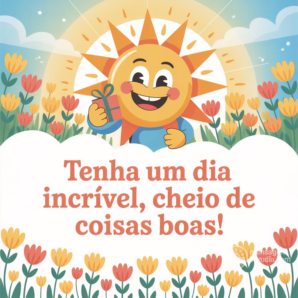 Tenha um dia incrível, cheio de coisas boas!