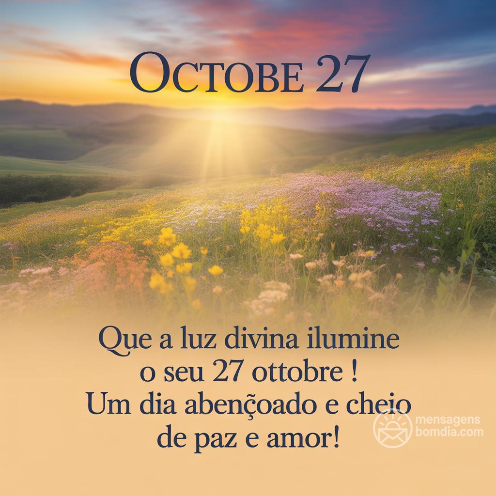 Que a luz divina ilumine o seu  27 ottobre ! Um dia abençoado e cheio de paz e amor!