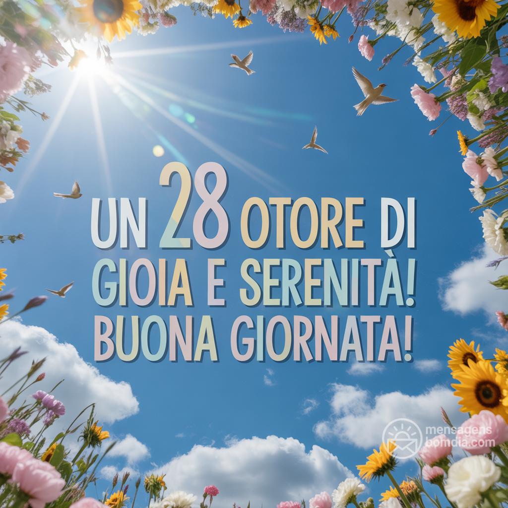 Un  28 ottobre  di gioia e serenità! Buona giornata!