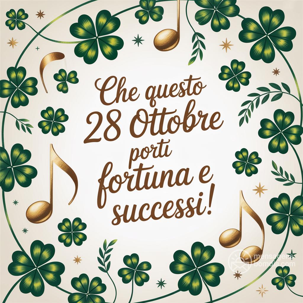 Che questo  28 ottobre  porti fortuna e successi!