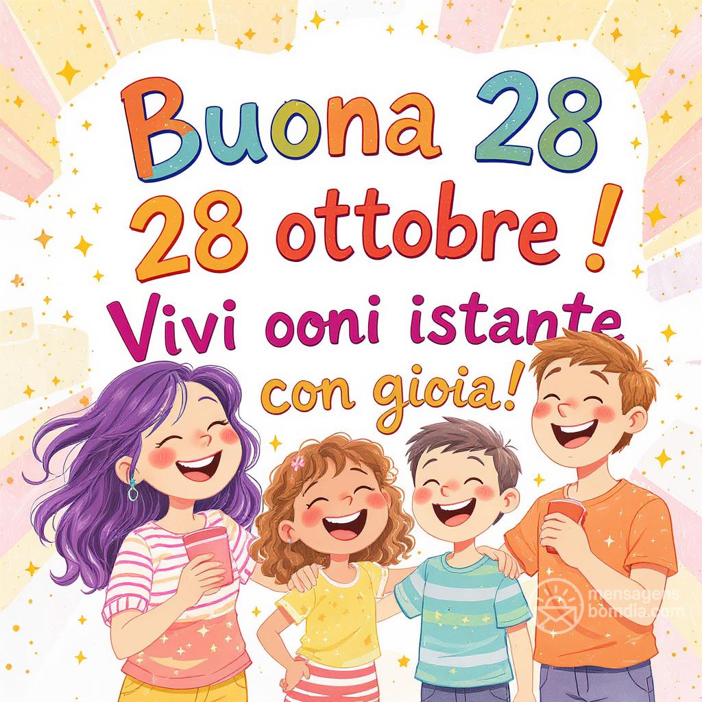 Buona  28 ottobre ! Vivi ogni istante con gioia!