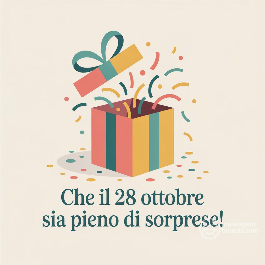 Che il  28 ottobre  sia pieno di sorprese!